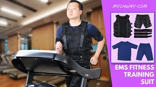 EMS Training  How To Use Electrical Muscle Stimulation Training Suit  ABS Suit  myChway 121X1 [upl. by Atinnor271]