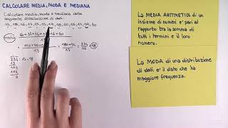 Calcolare media moda e mediana [upl. by Elin477]