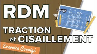 RDM  Calcule des réactions des appuis effort tranchant et moment fléchissant  exercice n°9 [upl. by Kessiah]