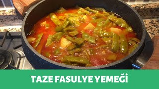 PATATESLİ TAZE FASULYE YEMEĞİ TARİFİ  TAZE FASULYE YEMEĞİ NASIL YAPILIR [upl. by Ahsirhcal]