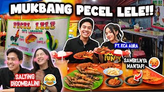 MUKBANG PENYETAN SAMBEL FT ECA AURA JEROME SALTING DIGOMBALIN 😂 [upl. by Ydorb]