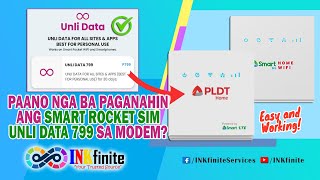 PAANO PAGANAHIN ANG SMART ROCKET SIM UNLI DATA 799 SA PREPAID WIFI MODEM  INKfinite [upl. by Berton]