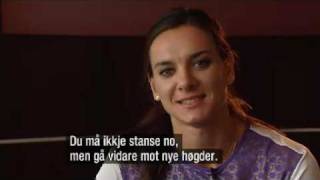 Yelena Isinbayeva Celebrity greeting to Alexander Rybak in Eurovision [upl. by Doi]