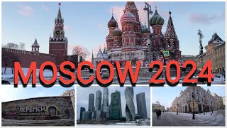 Moscow 2024 Walk down Arbat Street and around Moscow City Kremlin Cathedral etc [upl. by Onitrof]