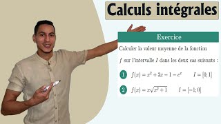 calcul intégral 2 bac exercices corrigés  la valeur moyenne integrale [upl. by Posehn]