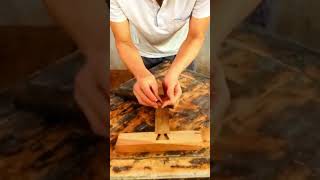 How toBuild two more wooden beams into the hole in a fishtail mortise and tenon style easily [upl. by Bellaude847]