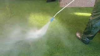 CLEANING ASTRO TURF WITH A TURBO NOZZEL [upl. by Sinned324]