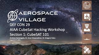 DEF CON 29 Aerospace Village AIAA CubeSat Hacking Workshop 01 Section 1 CubeSAT 101 [upl. by Halilahk651]