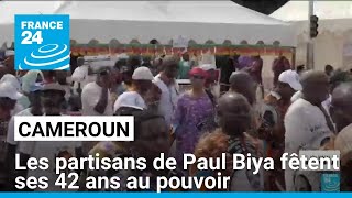 Cameroun  les partisans de Paul Biya fêtent ses 42 ans au pouvoir • FRANCE 24 [upl. by Meara]