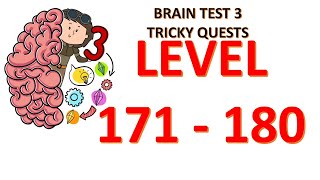 Brain Test 3 levels 171 to 180 walkthrough gameplay with answer [upl. by Gnues]