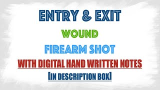 Entry Wound vs Exit wound in firearm or gunshot injury  Forensic science [upl. by Brass]