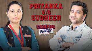 Priyanka vs Sudheer  Campus Diaries  Harsh Beniwal amp Saloni Gaur  MX Original Series  MX Player [upl. by Joli]