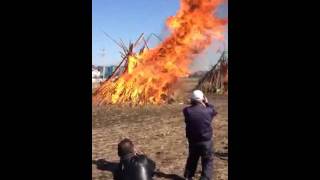 どんど焼き群馬県太田市にて [upl. by Saleme]