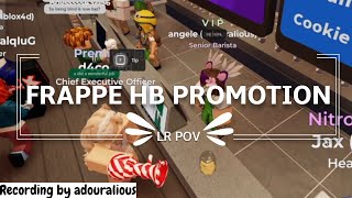 adouraIious Promotion to Head Barista at Frappé LR POV [upl. by Nastassia]