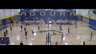 Agoura High School vs St Bonaventure High School Girls Freshman Volleyball [upl. by Ursala567]