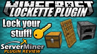 How to lock chests and doors in Minecraft with Lockette Plugin [upl. by Jewel899]