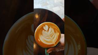 Coffee Again  How to make coffee latteeart art coffee latte love design tulip barista [upl. by Atir]