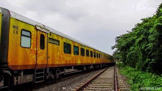 Tejas Express before getting its Exclusive Locomotive Departing from Goa towards Mumbai [upl. by Schmeltzer]