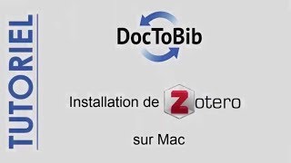 03  Zotero 50 Installation sur Mac [upl. by Ahtibbat]