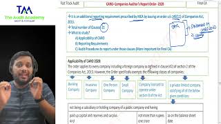 CARO 2020 Detailed Discussion Live Lecture Final CA CA Pragnesh Kanabar [upl. by Buckley]