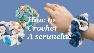 【かぎ針編み】簡単シュシュの作り方☀️how tp crochet [upl. by Doralia345]