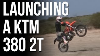 Launching a KTM 380 2T [upl. by Nahshun]