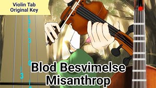 Blod Besvimelse  Misanthrop Gnome Meme Song Violin Tab [upl. by Zasuwa]