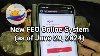 New FEO Online System  Philippines [upl. by Kyriako]