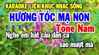 Karaoke Liên Khúc Tone Nam Dễ Hát  Nhạc Sống Cha Cha Mới Nhất 2025  Hương Tóc Mạ Non [upl. by Nelly]