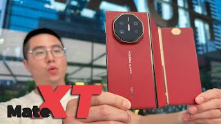 HUAWEI Mate XT Handson amp Quick Review Huawei leads the foldable phone trend again [upl. by Ymmaj749]