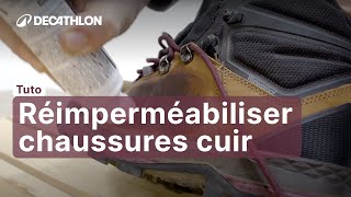 TUTO  Comment réimperméabiliser ses chaussures en cuir pour le trekking  🥾  Decathlon [upl. by Tormoria146]