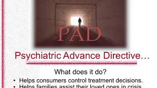 Psychiatric Advance Directives Introduction [upl. by Tertius]