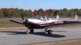 Catherine Boyko departing Muskoka Airport CYQA Ontario Canada in her Ercoupe 415D [upl. by Rats]