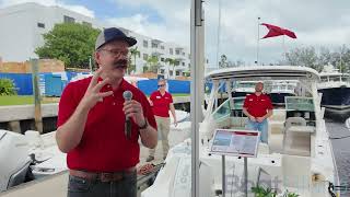 Boston Whaler 330 Vantage Launch at FLIBS 2024 [upl. by Aserej478]