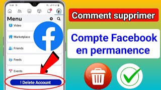 Comment supprimer définitivement un compte Facebook  Supprimer le compte Facebook  2024 [upl. by Karl]