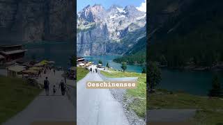 📍Oeschinensee🐂🏔️ switzerland oeschinensee travel swissnature bern nature [upl. by Verdie]