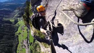 Klettersteig Mürren Gimmelwald Via Ferrata Full HD Qualität [upl. by Anhavas]