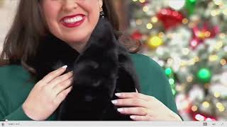 Jingle Belles by Kim Gravel Aspen Faux Fur Scarf on QVC [upl. by Beera]