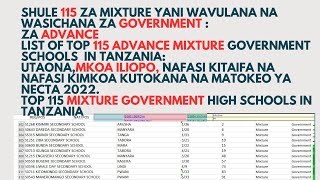 TOP 115 BEST MIXTURE GOVERNMENT HIGH SCHOOLS IN TANZANIA [upl. by Barrada]