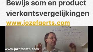 269 Bewijs  de som en product formule bij vierkantsvergelijkingen [upl. by Miki935]