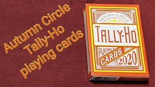 Daily deck review day 74  Autumn Circle TallyHo playing cards [upl. by Yrffej]