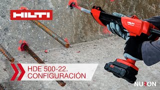 Cómo configurar el aplicador de adhesivo a batería Hilti Nuron HDE 50022 [upl. by Fadas]