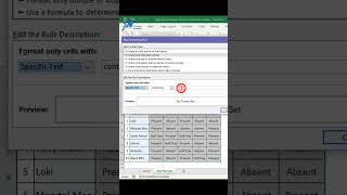 Highlight Absent Employees Instantly 😮 Excel Conditional Formatting shorts [upl. by Trahurn554]