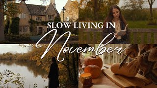 Cozy autumn in the English Countryside  Cotswolds Villages Pumpkin Loaf Recipe Slow November Days [upl. by Hanah]