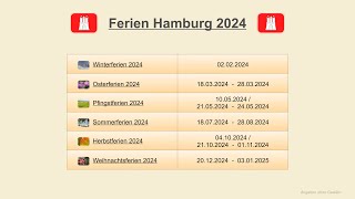 Ferien Hamburg 2024 [upl. by Floyd]