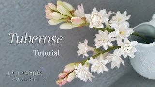 How to make a Gumpaste Tuberose Flower Tutorial [upl. by Bethesde]