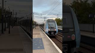 Départ en pleine balle d’une Z50000 en gare de Achères ville ￼ idfm train z50000 sncf train [upl. by Gothurd526]