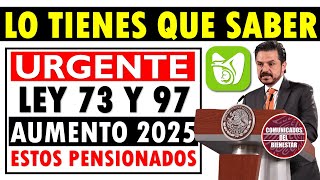 🔥📢 INCREÍBLE💥LEY 73 y 97 SORPRESA  AUMENTOS 2025 ADULTOS MAYORES BENEFICIOS [upl. by Drawets]