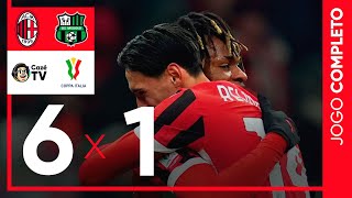 JOGO COMPLETO MILAN X SASSUOLO  OITAVAS DE FINAL  COPA DA ITÁLIA 2425 [upl. by Chaffee]