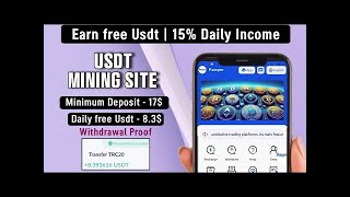 USDT Mining Farm Latest USDT Earning Platform New High Yield USDT Earning Website Earn USDT Daily [upl. by Ennaecarg45]